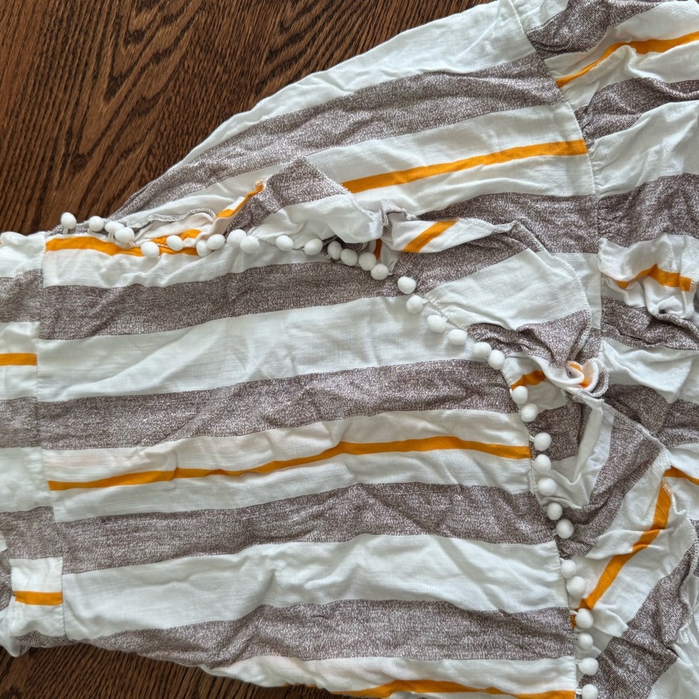 Striped V-Neck Ruffle Dress - Picture 4 of 4